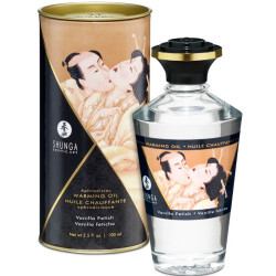 SHUNGA - OLEJEK DO MASAZU O SMAKU WANILIOWYM FETISHM I EFEKCIE CIEPLA 100 ML