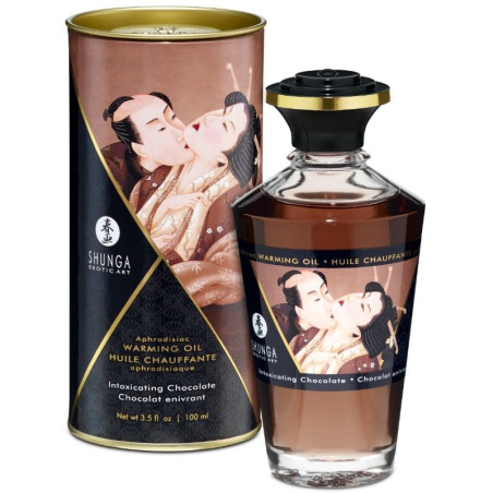 SHUNGA - OLEJEK DO MASAZU O EFEKCIE CIEPLA O INTENSYWNYM SMAKU CZEKOLADOWYM 100 ML