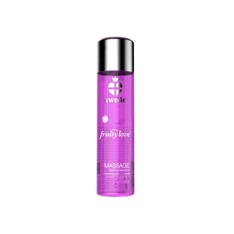 SWEDE - FRUITY LOVE WARMING EFFECT MASSAGE OIL PINK RASPBERRY AND RHUBARB 60 ML