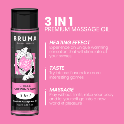 BRUMA - PREMIUM MASAZ GUMA DO ZUCIA GORACYM OLEJKIEM 3 W 1 - 100 ML