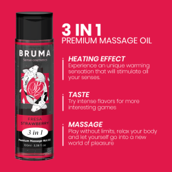 BRUMA - PREMIUM MASAZ GORACYM OLEJKIEM TRUSKAWKA 3 W 1 - 100 ML