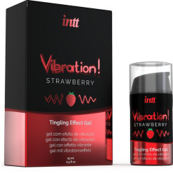 INTT - SILNY STYMULATOR INTYMNY PLYN WIBRUJACY ZEL TRUSKAWKA 15ML