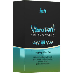 INTT - SILNY WIBRATOR W PLYNIE STYMULUJACY INTYMNOSC ZEL GIN Z TONIKIEM 15ML