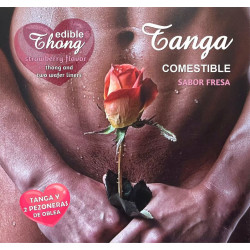 HOTFLOWERS - MEN''S THONG+ 2 STRAWBERRY WAFER NIPPLE /es/pt/en/fr/it/