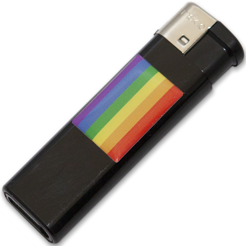 PRIDE - MECHERO NEGRO CON BANDERA LGBT PRIDE - MECHERO NEGRO CON BANDERA LGBT