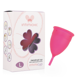 INTIMICHIC - KUBECZEK MENSTRUACYJNY SILIKONOWY KLASY MEDYCZNEJ - ROZMIAR L