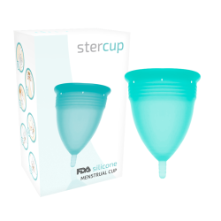 STERCUP - SILIKONOWA KUBECZKA MIESIECZNA FDA AKWAMARYNA - ROZMIAR L