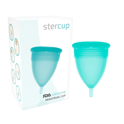 STERCUP - SILIKONOWA KUBECZKA MIESIECZNA FDA AKWAMARYNA - ROZMIAR S