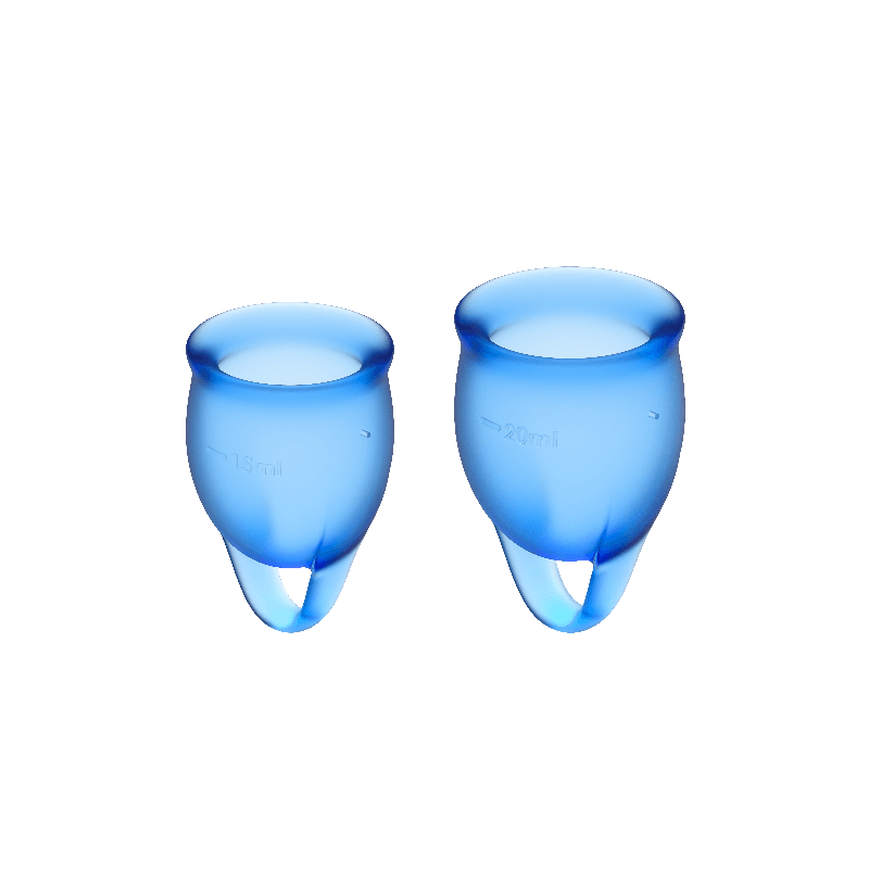 SATISFYER - FEEL CONFIDENT MENSTRUAL CUP DARK BLUE 15 + 20 ML