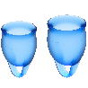 SATISFYER - FEEL CONFIDENT MENSTRUAL CUP DARK BLUE 15 + 20 ML