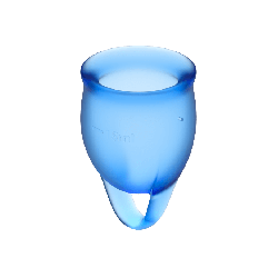 SATISFYER - FEEL CONFIDENT MENSTRUAL CUP DARK BLUE 15 + 20 ML