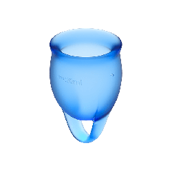SATISFYER - COUPE MENSTRUELLE FEEL CONFIDENT BLEU FONCÉ 15 + 20 ML