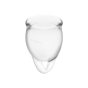 SATISFYER - POCZUJ PEWNOSC KUBECZEK MENSTRUACYJNY PRZEZROCZYSTY 15 + 20 ML