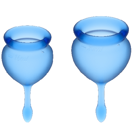 SATISFYER - FEEL GOOD MENSTRUAL CUP DARK BLUE 15 + 20 ML