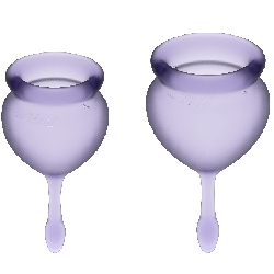 SATISFYER - FEEL GOOD KUBECZEK MENSTRUACYJNY FIOLETOWY 15 + 20 ML