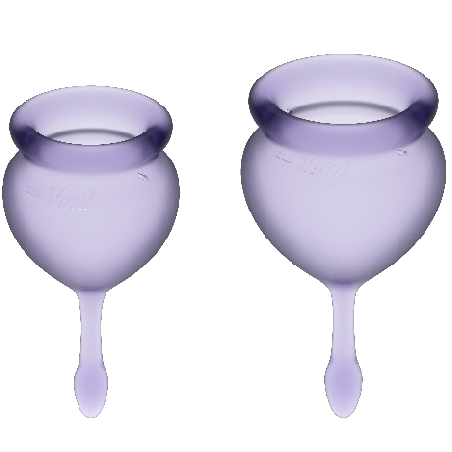SATISFYER - FEEL GOOD KUBECZEK MENSTRUACYJNY FIOLETOWY 15 + 20 ML
