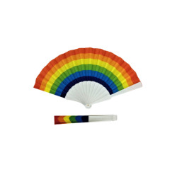 PRIDE - DREWNIANY WACHLARZ Z TĘCZOWĄ FLAGĄ