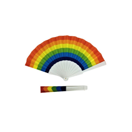 PRIDE - DREWNIANY WACHLARZ Z TĘCZOWĄ FLAGĄ
