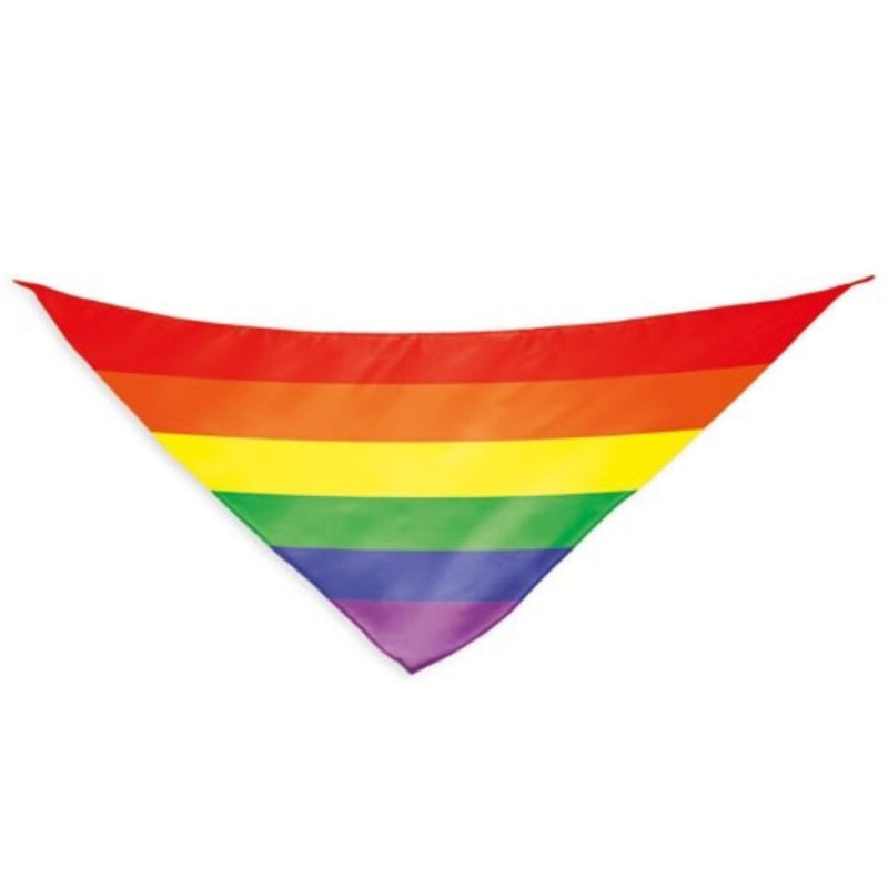 PRIDE - RAINBOW FLAG TRIANGULAR COTTON SCARF PRIDE - RAINBOW FLAG TRIANGULAR COTTON SCARF