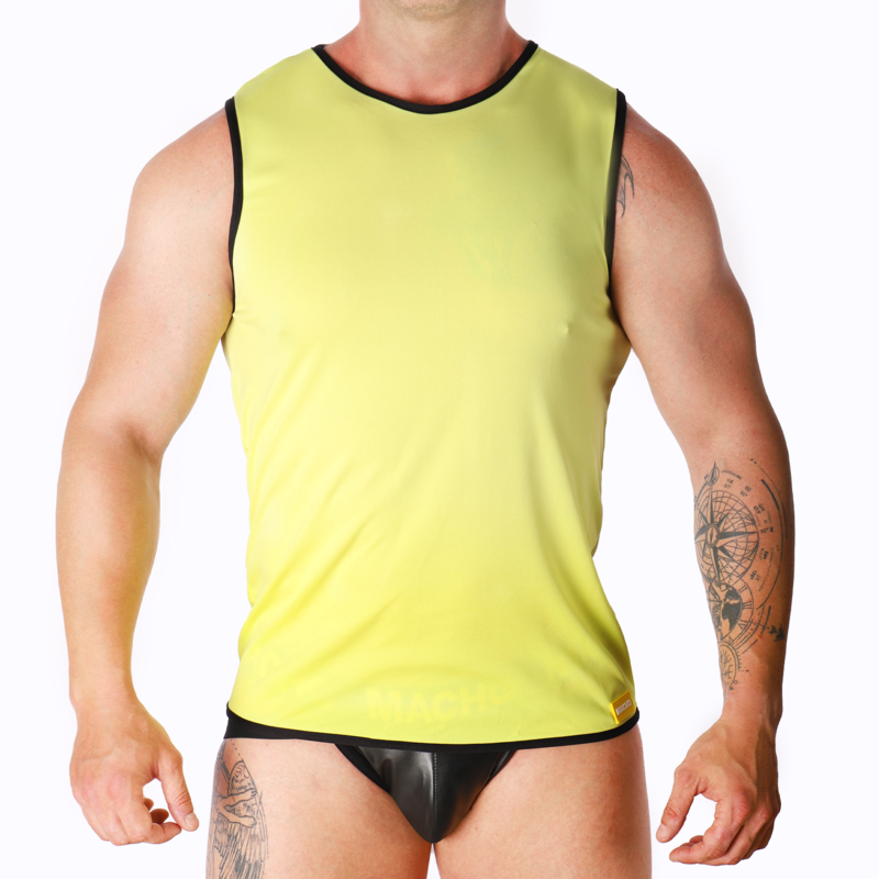 MACHO - T-SHIRT JAUNE S/M MACHO - T-SHIRT JAUNE S/M