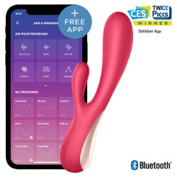 SATISFYER - MONO FLEX CZERWONY Z APLIKACJA
