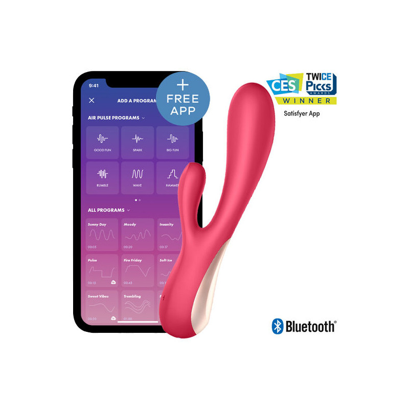 SATISFYER - MONO FLEX RED WITH APP