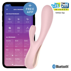 SATISFYER - MONO FLEX ROZOWY Z APLIKACJA