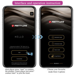PRETTY LOVE - HECTOR WIBRATOR ELEKTROSZOKOWY PRZEZ APLIKACJE STEROWANIA FIOLETOWYM