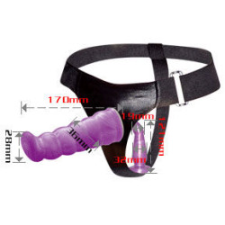BAILE - LILAKOWA UPRZAZ ANALNA I POCHWOWA DAMSKA GPOINT 17 CM