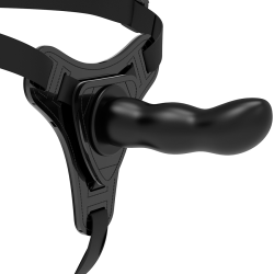 FETISH SUBMISSIVE HARNESS - CZARNY SILIKON G-SPOT 16 CM