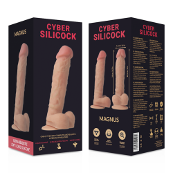 CYBER SILICOCK - PASEK MAGNUS PLYNNY SILIKON Z 3 PIERSCIENIAMI GRATIS 20.5 CM -O- 4.1 CM