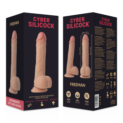 CYBER SILICOCK - PLYNNY SILIKON FREEMAN Z 3 PIERSCIENIAMI GRATIS 20 CM -O- 3.8 CM