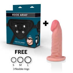 ROCKARMY - UPRZAZ + REALISTYCZNE DILDO TYGRYSOW O PODWOJNEJ GESTOSCI 14 CM -O- 4.46 CM