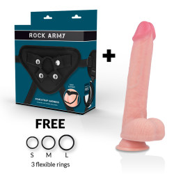 ROCKARMY - ARN S + DILDO W PLYNIE SILIKONOWYM PREMIUM KINGCOBRA 24 CM -O- 4.77 CM