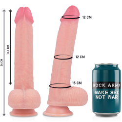 ROCKARMY - ARN S + DILDO W PLYNIE SILIKONOWYM PREMIUM KINGCOBRA 24 CM -O- 4.77 CM