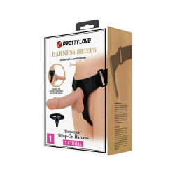 PRETTY LOVE - SZELKI MAJTY UNIWERSALNE SZELKI Z DILDO JERRY 21,8 CM NATURALNY