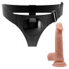 PRETTY LOVE - SZELKI MAJTY UNIWERSALNE SZELKI Z DILDO KEVIN 19 CM NATURALNY