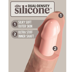 KING COCK - ELITE REGULOWANA SZELKA Z DILDO 15,2 CM DLA POCZATKUJACYCH