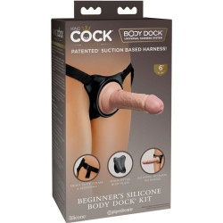 KING COCK - ELITE REGULOWANA SZELKA Z DILDO 15,2 CM DLA POCZATKUJACYCH
