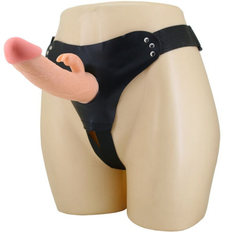 PRETTY LOVE - MAVIS HARNESS UNIWERSALNE MAJTKI Z DILDO 19 CM NATURALNE
