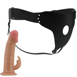 PRETTY LOVE - MAVIS HARNESS UNIWERSALNE MAJTKI Z DILDO 19 CM NATURALNE