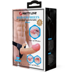 PRETTY LOVE - MAVIS HARNESS UNIWERSALNE MAJTKI Z DILDO 19 CM NATURALNE