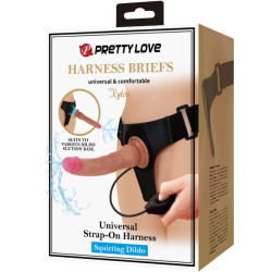 PRETTY LOVE - KYTON UNIWERSALNE SZELKI Z DZIURKUJĄCYM DILDO 19 CM MULATO