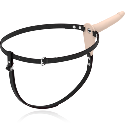 FETISH SUBMISSIVE HARNESS - WIBRATOR Z MI?SNEJ SILIKONY 15 CM