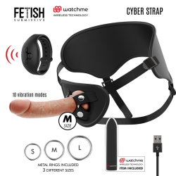 FETISH SUBMISSIVE CYBER STRAP - UPRZAZ Z DILDO I PILOTEM BULLET TECHNOLOGIA WATCHME M