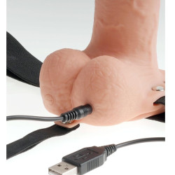 FETISH FANTASY SERIES - REGULOWANA UPRZAZ DILDO REALISTYCZNE Z KULKAMI LADOWANYMI I WIBRATOREM 23 CM