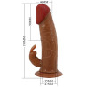 PRETTY LOVE - MARION HARNESS CUECAS UNIVERSAIS COM DILDO VIBRATÓRIO 19 CM MARROM