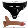 PRETTY LOVE - UNIWERSALNE SZELKI Z WIBRACYJNYM I STRZASKUJĄCYM DILDO 15,5 CM MULATO