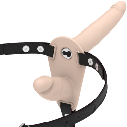 FETISH SUBMISSIVE HARNESS - PODWÓJNA PENETRACJA WIBRATOR FLESH UP