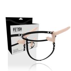 FETISH SUBMISSIVE HARNESS - PODWÓJNA PENETRACJA WIBRATOR FLESH UP